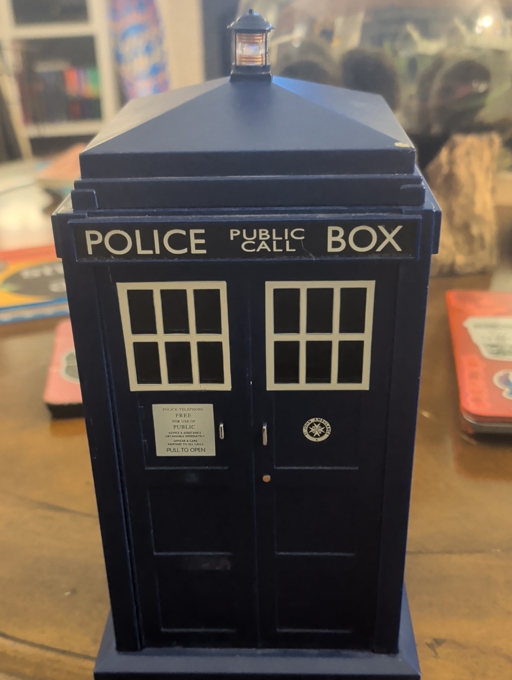 TARDIS Police Box Blue Kids Toy Figure - Classic BBC Replica
